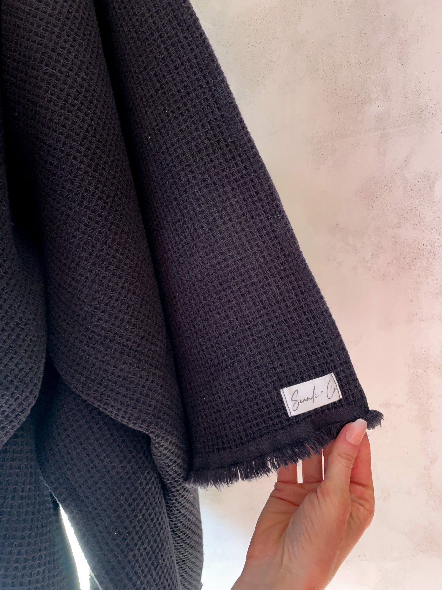 Scandi and co waffle weave bath sheet