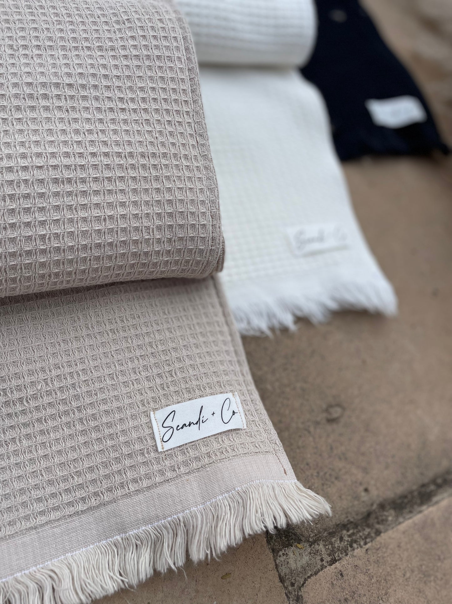 Scandi and co waffle weave bath sheet