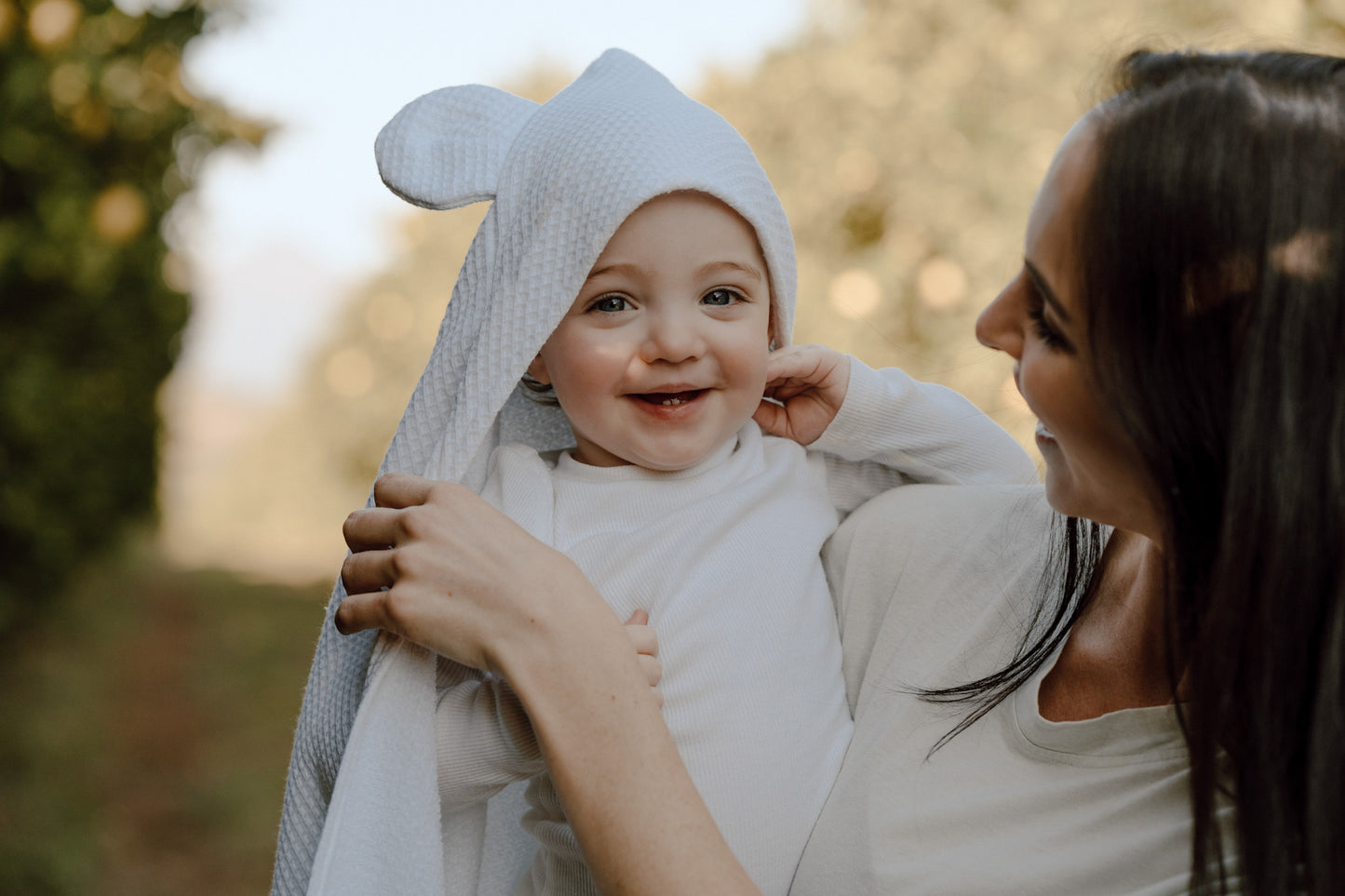 Wanderlust collection: Waffle weave hooded towel