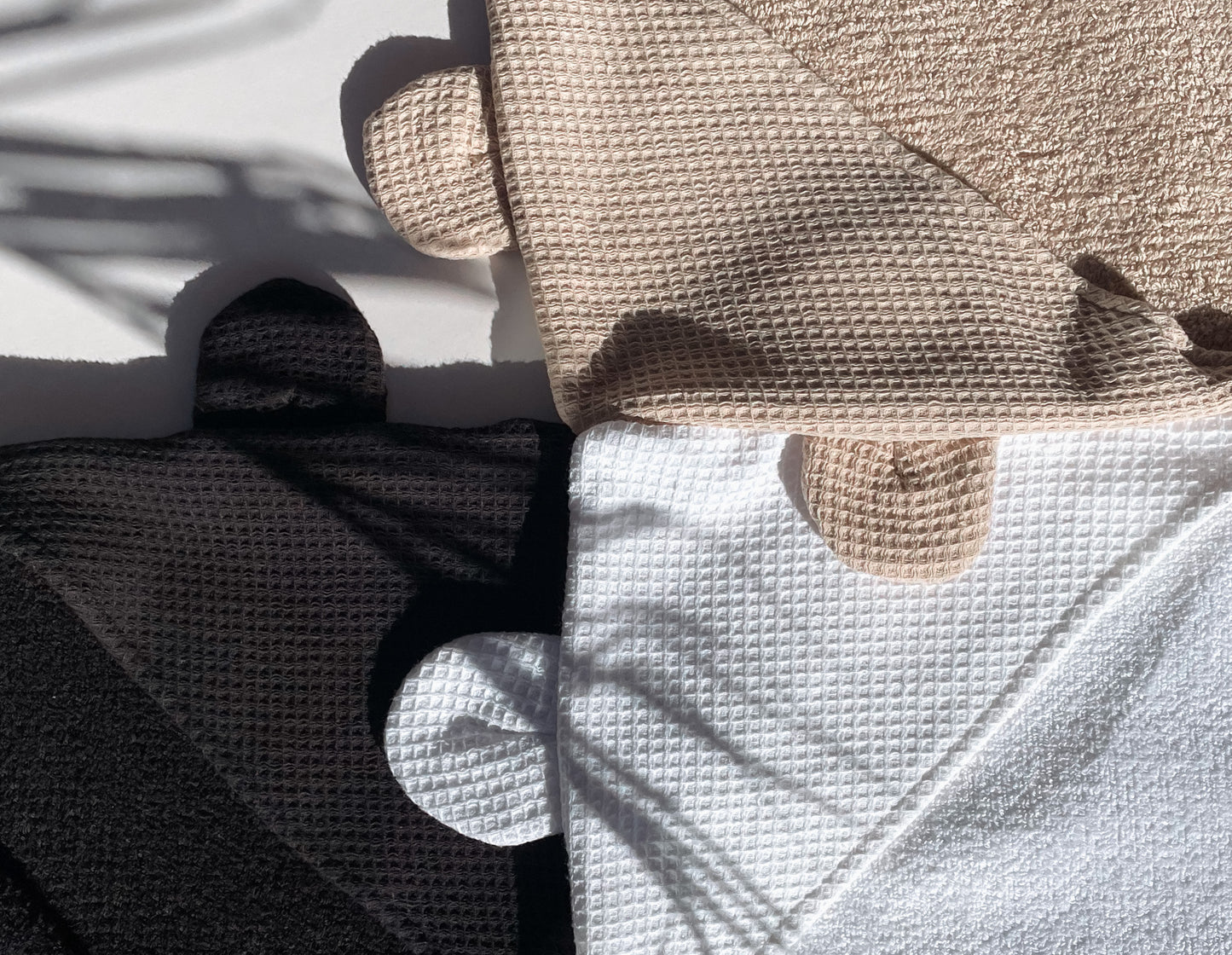 Wanderlust collection: Waffle weave hooded towel