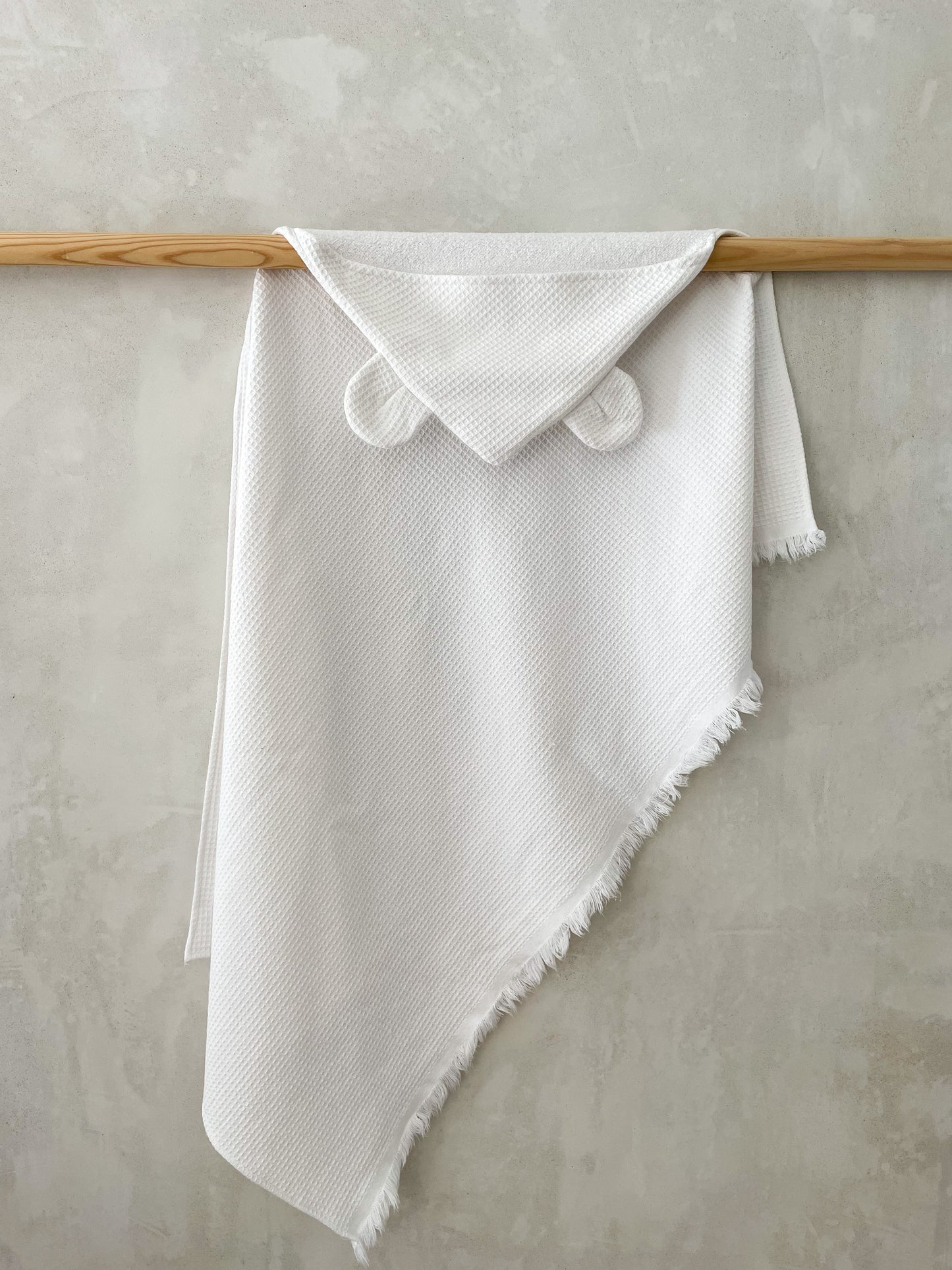 Wanderlust collection: Waffle weave hooded towel